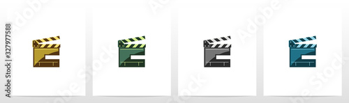 Clapping Board As A Letter Logo Design C