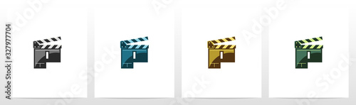 Clapping Board As A Letter Logo Design P