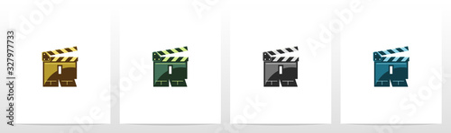 Clapping Board As A Letter Logo Design R