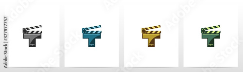 Clapping Board As A Letter Logo Design T