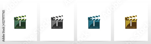 Clapping Board As A Letter Logo Design U
