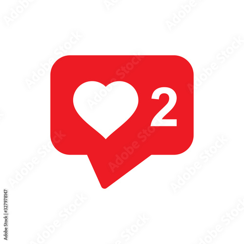 two love icon, notification of two love icon