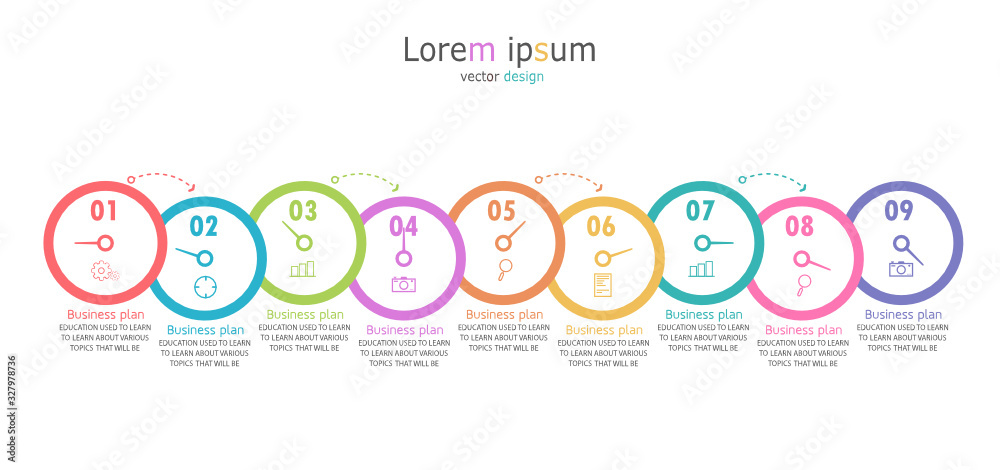 Fototapeta premium vector illustration Can be used for process, presentations, layout, banner,info graph 