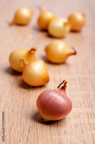 Raw onion bulbs.