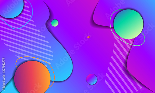 Abstract fluid colorful gradient shapes modern background