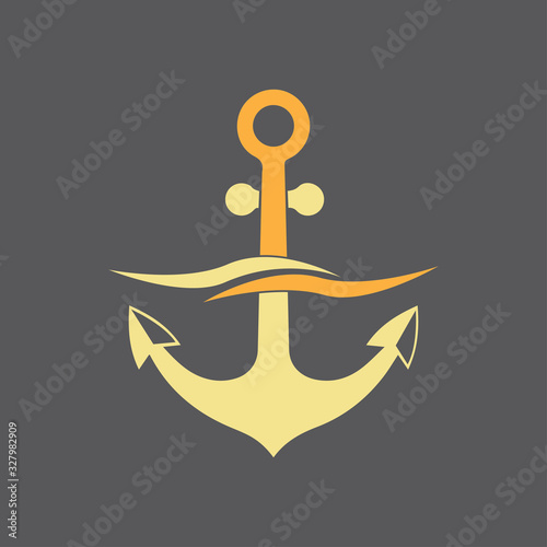 Fototapeta Anchor icon Logo Template vector illustration