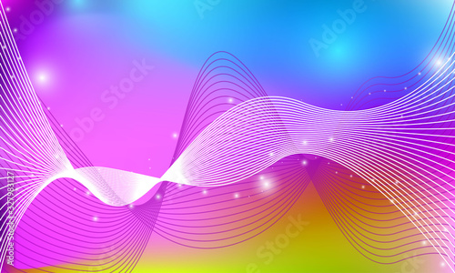 Abstract colorful background with outline shapes