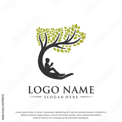 education.tree logo.modern design.vector illustration concept