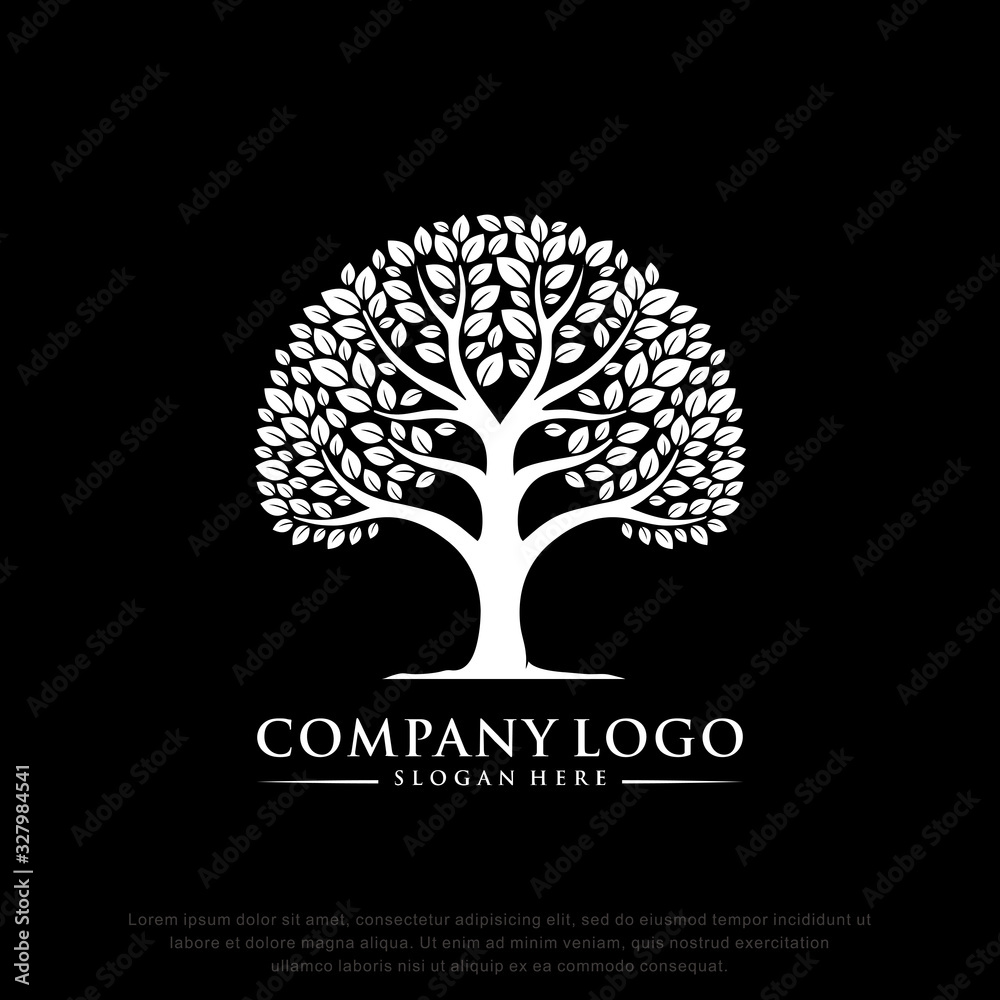 Obraz premium tree logo.modern design.vector illustration concept