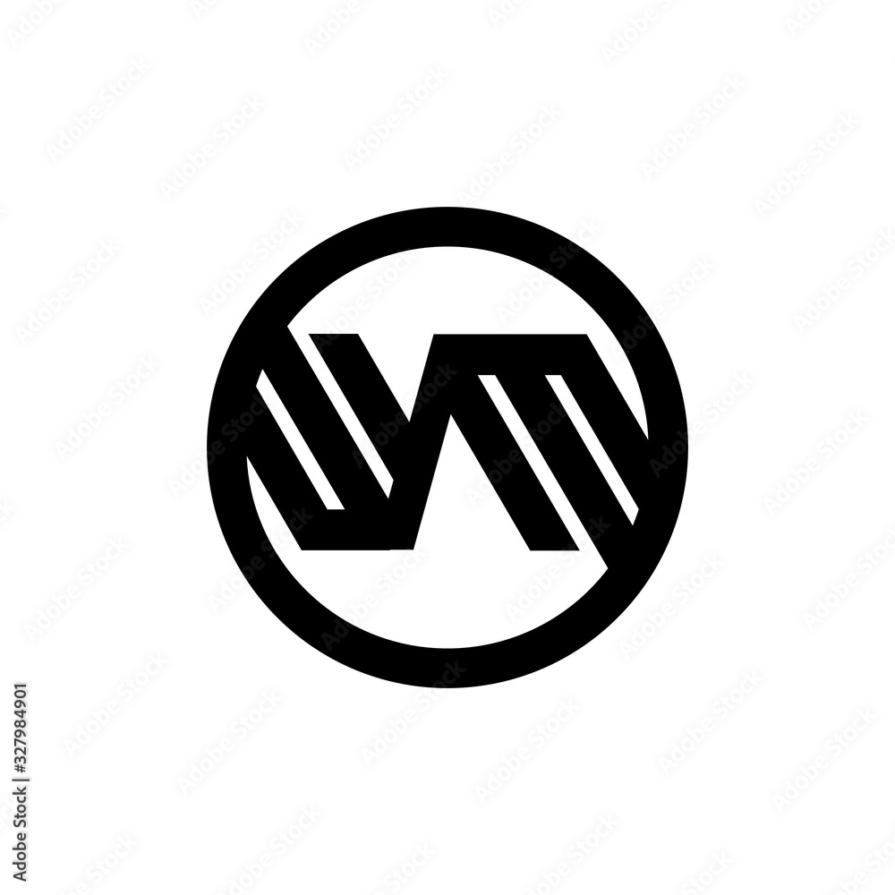 abstract WM logo initial W & M letter graphic concept vector icon template abstract WM logo initial W & M letter graphic concept vector icon template