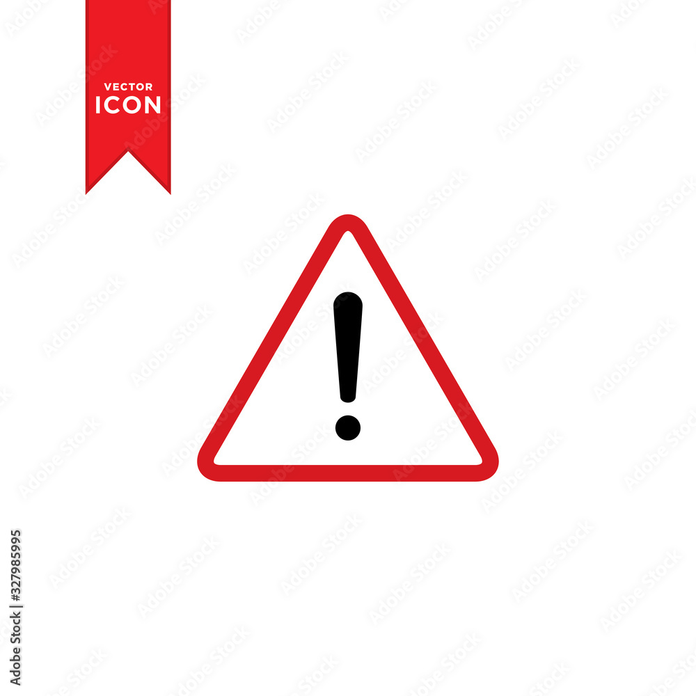 Danger warning icon vector. Attention sign icon. Flat design style on trendy icon.