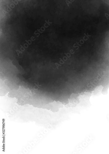 Watercolor template with black on light background. Creative vector Watercolour illustration. Vibrant design. Black design Surface texture.