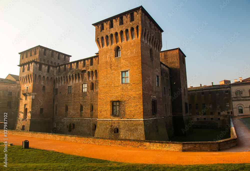 Medieval fortress, Gonzaga Saint George (Giorgio) castle in Italy, Mantua (Mantova) Medieval fortress, Gonzaga Saint George (Giorgio) castle in Italy, Mantua (Mantova)