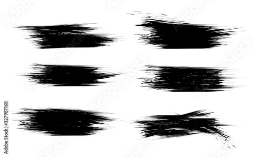 Wallpaper Mural Vector paintbrush set. Ink splatters. grunge design elements Torontodigital.ca