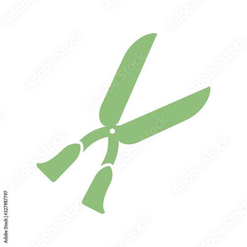 garden shears icon, silhouette detail style