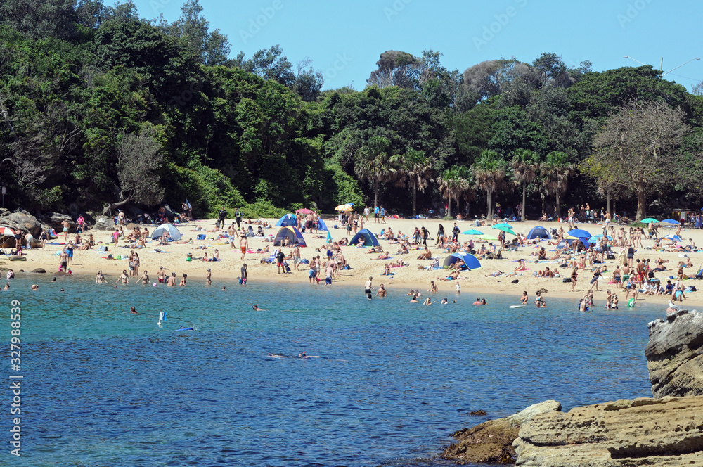 A view of Shelly Beach in Sydney's seaside suburb of Manly