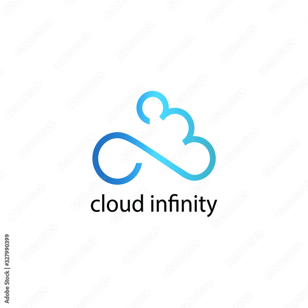 Cloud infinity icon. Vector infinity logo