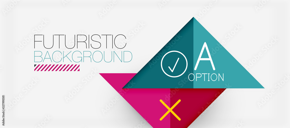 Abstract background, geometric business multicolored paper infographic - triangle frames for text, icons or graphics on light background with copyspace. Vector Illustration For Wallpaper, Banner Abstract background, geometric business multicolored paper infographic - triangle frames for text, icons or graphics on light background with copyspace. Vector Illustration For Wallpaper, Banner