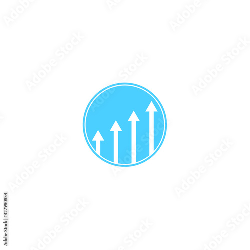 Up arrow icon finance logo with circle shape Free Download Up arrow icon finance logo with circle shape - GFXLoad