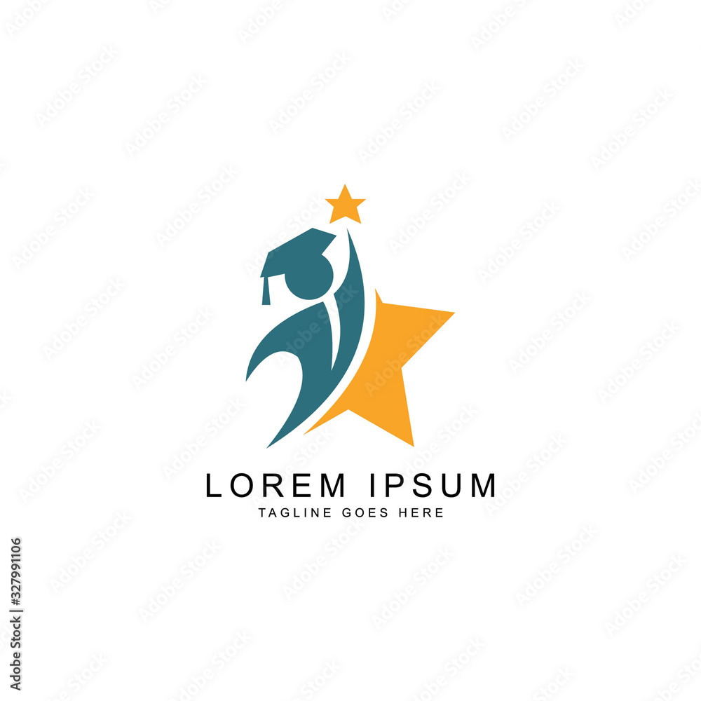 Fototapeta premium people and education logo template