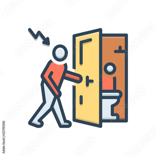 Color illustration icon for inroad 