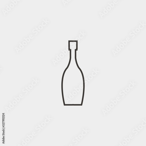 champagne bottle icon vector illustration and symbol for website and graphic design