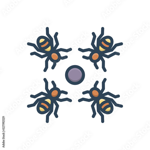 Color illustration icon for inroad