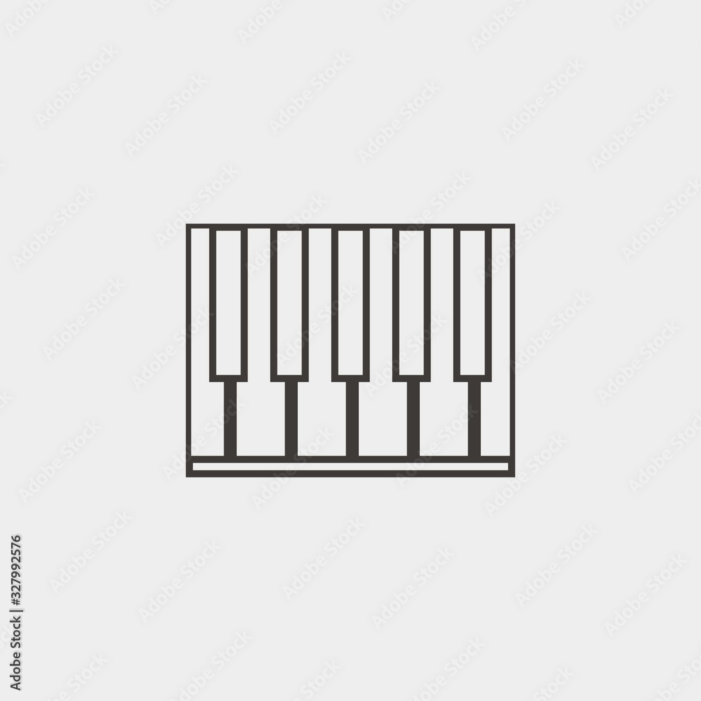piano icon vector illustration and symbol for website and graphic design