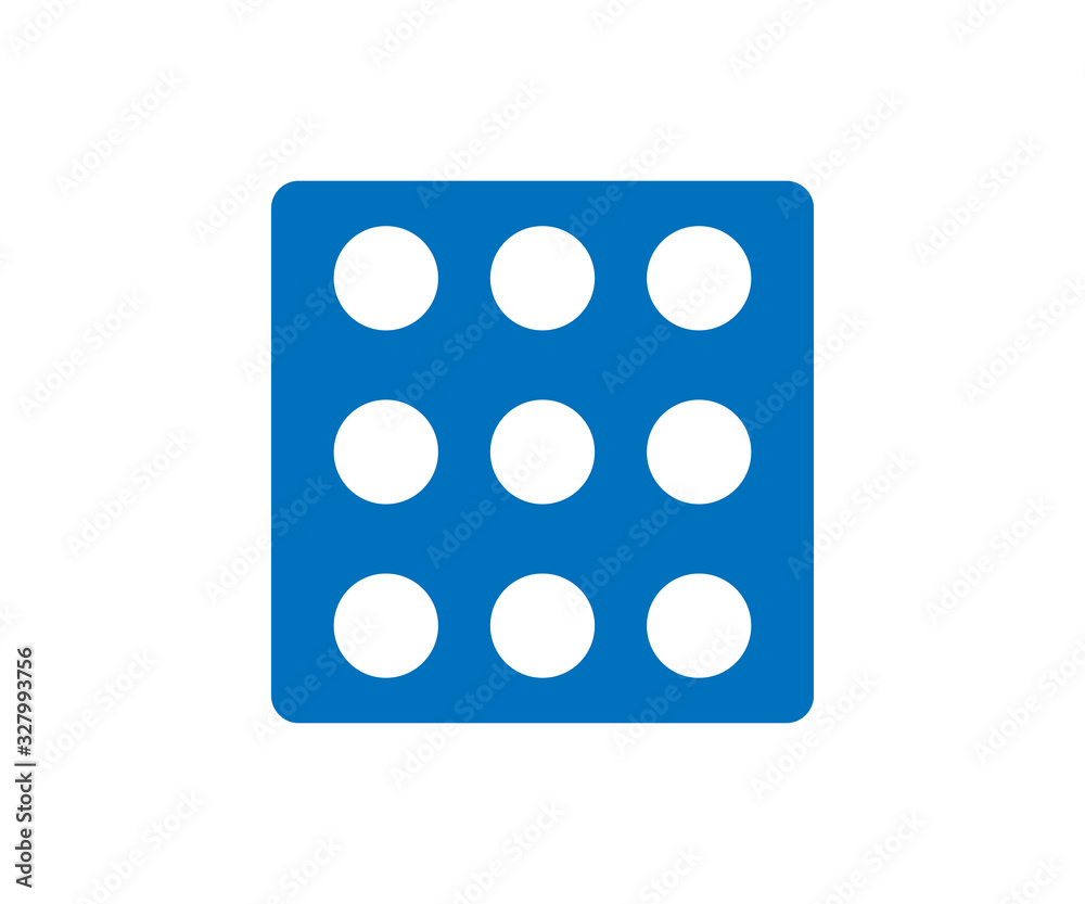 Dice, game icon. Vector illustration, flat design. Dice, game icon. Vector illustration, flat design.