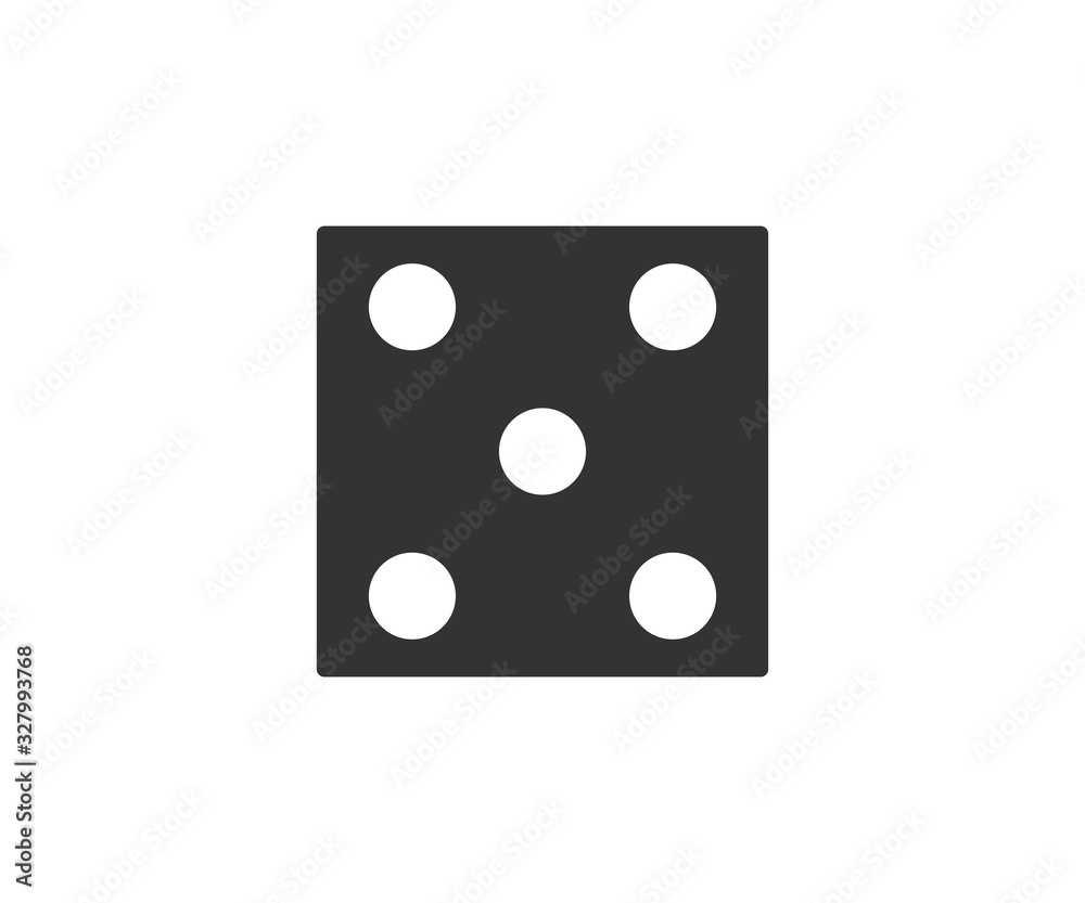 Dice, game icon. Vector illustration, flat design. Dice, game icon. Vector illustration, flat design.