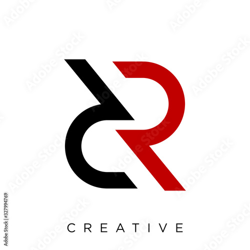 dr or rr logo design vector icon