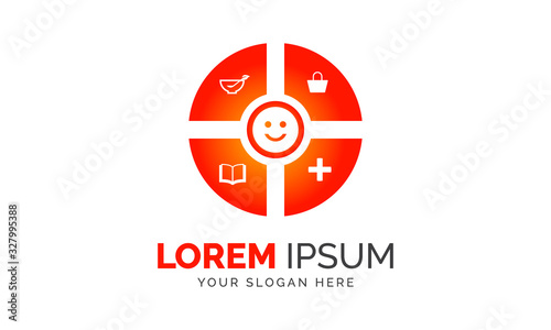 Baby Solution Company Simple Logo Design Graphic Elements Template Ai