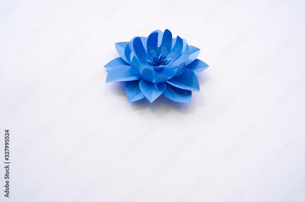 Flower made of paper. Rainbow color.