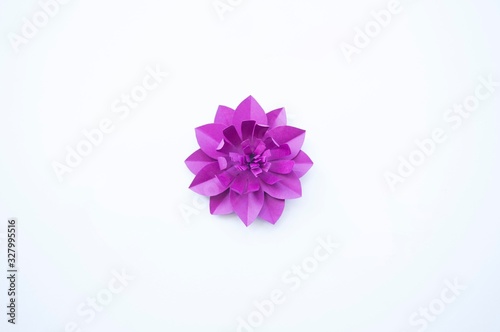 Flower made of paper. Rainbow color.