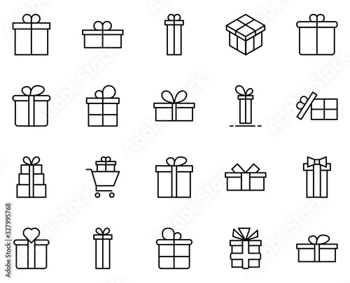 Gift line icon