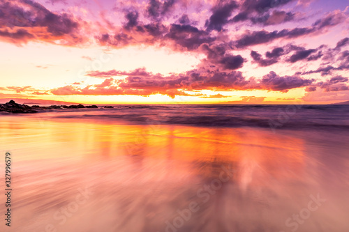 Maui Hawaii Sunset on beach