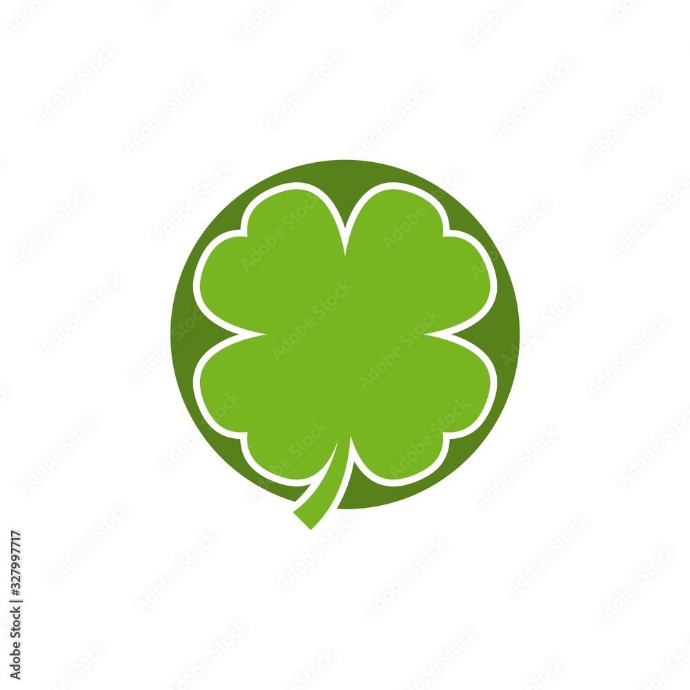 Four leafed shamrock Symbol of luck and Saint Patrick Day holiday Isolated on white background Four leafed shamrock Symbol of luck and Saint Patrick Day holiday Isolated on white background