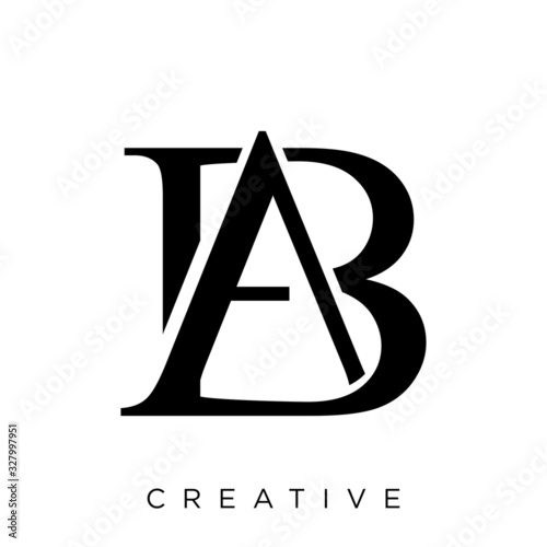 ab logo design vector icon