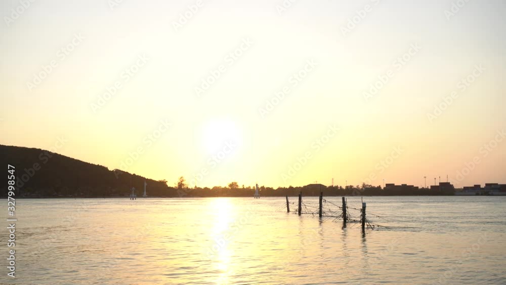 Sunset in the sea water the beautiful sky thailand Sunset in the sea water the beautiful sky thailand