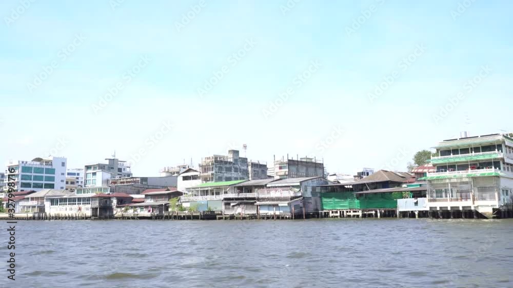 Scenic boat on the Chao Phraya river travel and Traveller visitors is a popular tourist boat ride, Bangkok, Thailand January 29, 2020 Scenic boat on the Chao Phraya river travel and Traveller visitors is a popular tourist boat ride, Bangkok, Thailand January 29, 2020