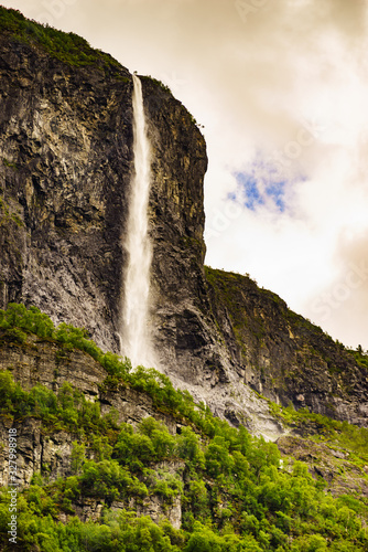 Waterfalls in mountains - Norway photo