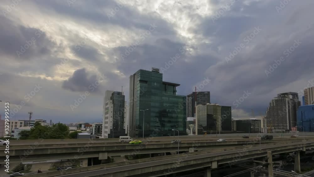 4K Time Lapse Storm clouds and rainy coming over Bangkok City Thailand, Strom time lapse background. 4K Time Lapse Storm clouds and rainy coming over Bangkok City Thailand, Strom time lapse background.
