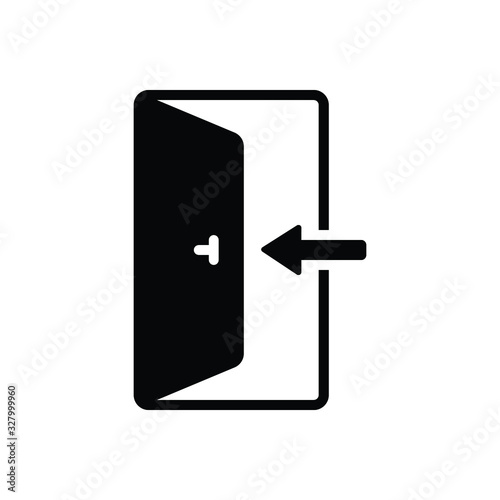 Black solid icon for enter 