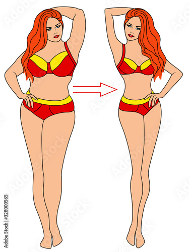 Adorable woman on the way to slimming