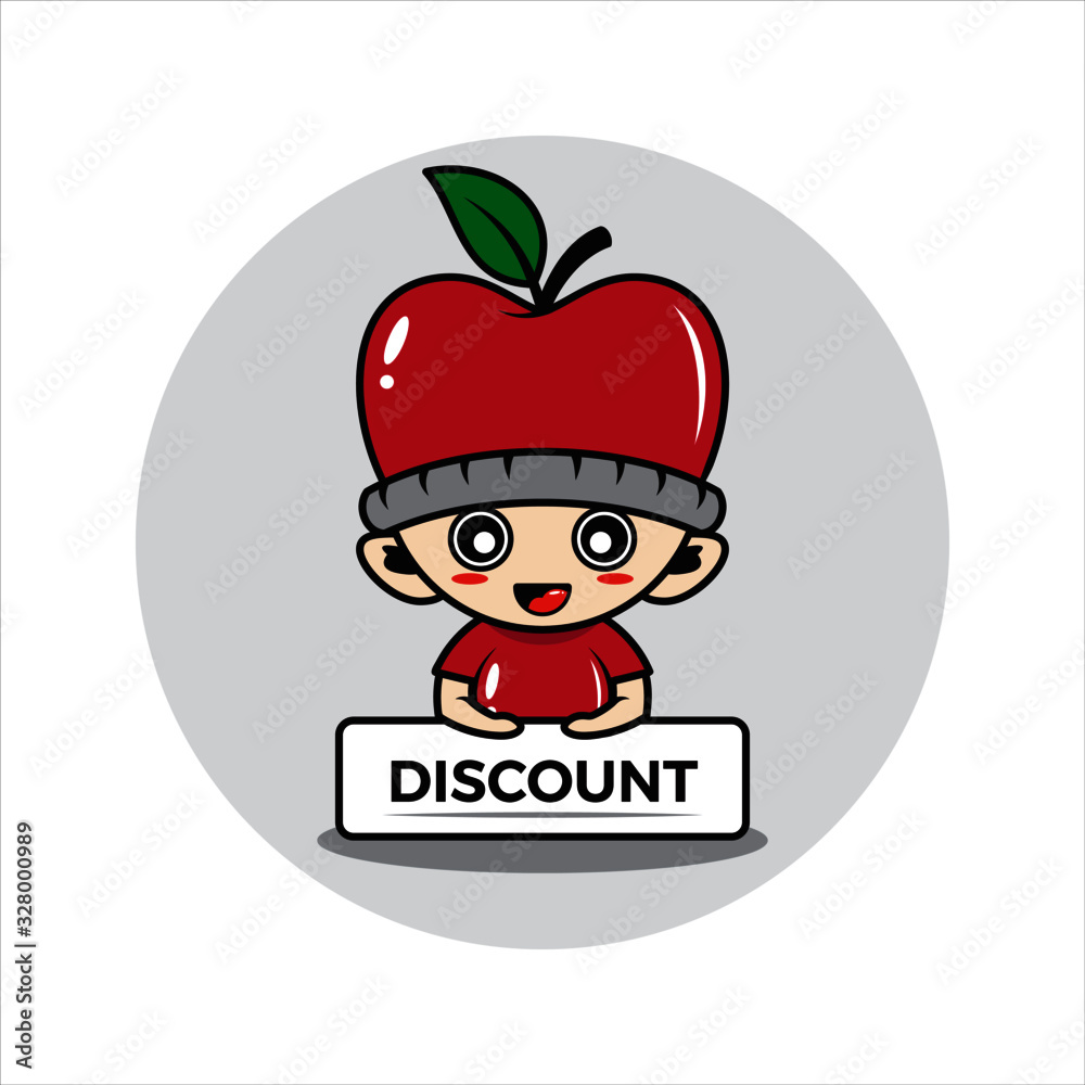 Apple mascot cute characters activity vector illustration Apple mascot cute characters activity vector illustration