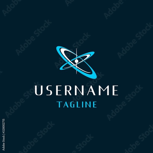 simple planet logo design inspiration . universe logo design template . galaxy logo design inspiration