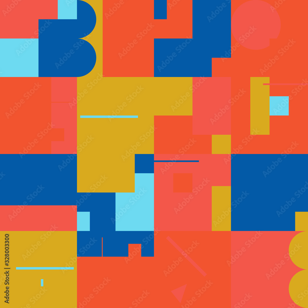 Deconstructed Abstract Vector Pattern Design