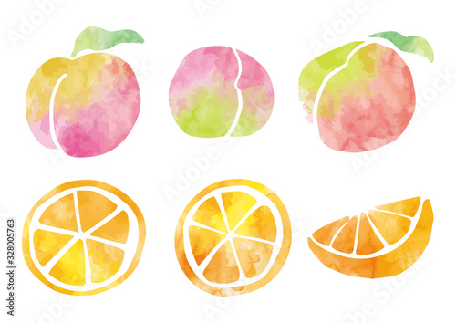 ももオレンジイラスト