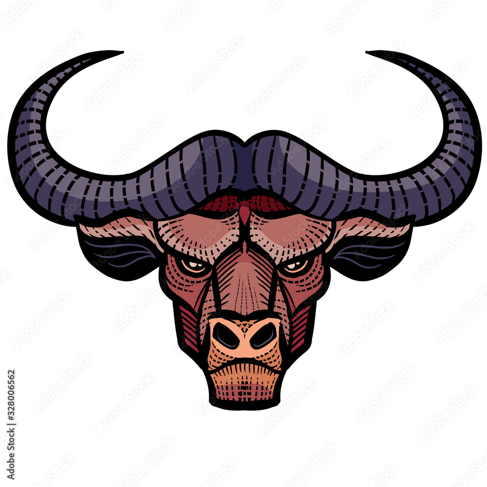 decorative bull head with patterns for logo, label, packaging, tattoo, isolated object on a white background, decorative bull head with patterns for logo, label, packaging, tattoo, isolated object on a white background,