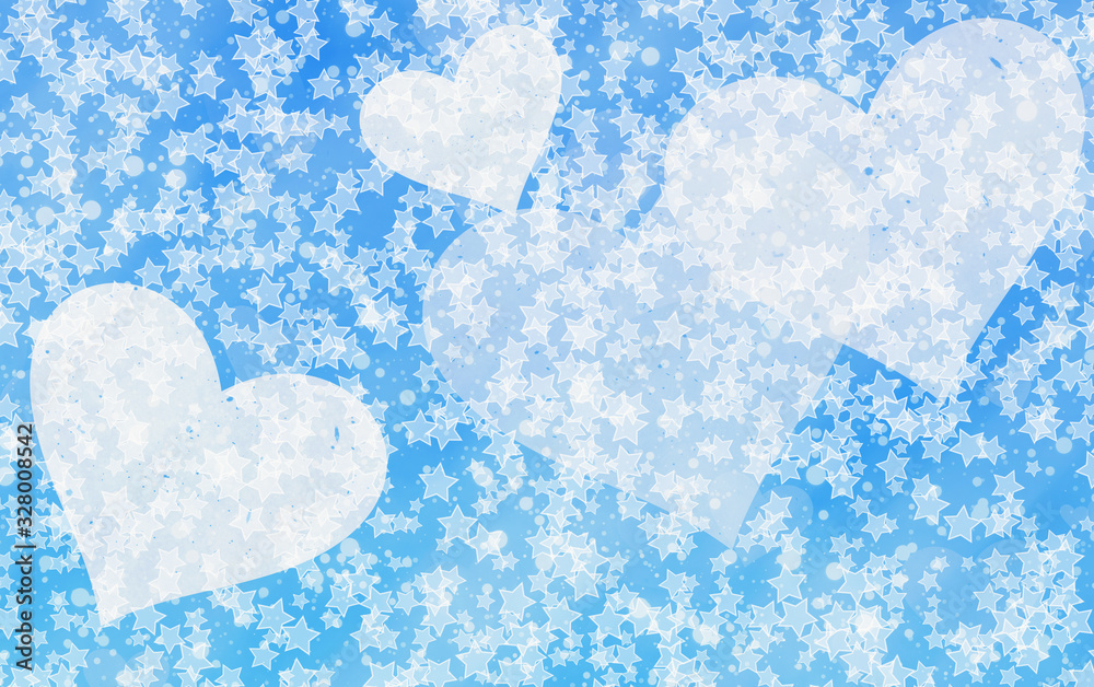 Fototapeta premium dreamy light hearts and stars background